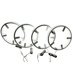 10 ROW WHITE (dual side) Wheel Light Kit