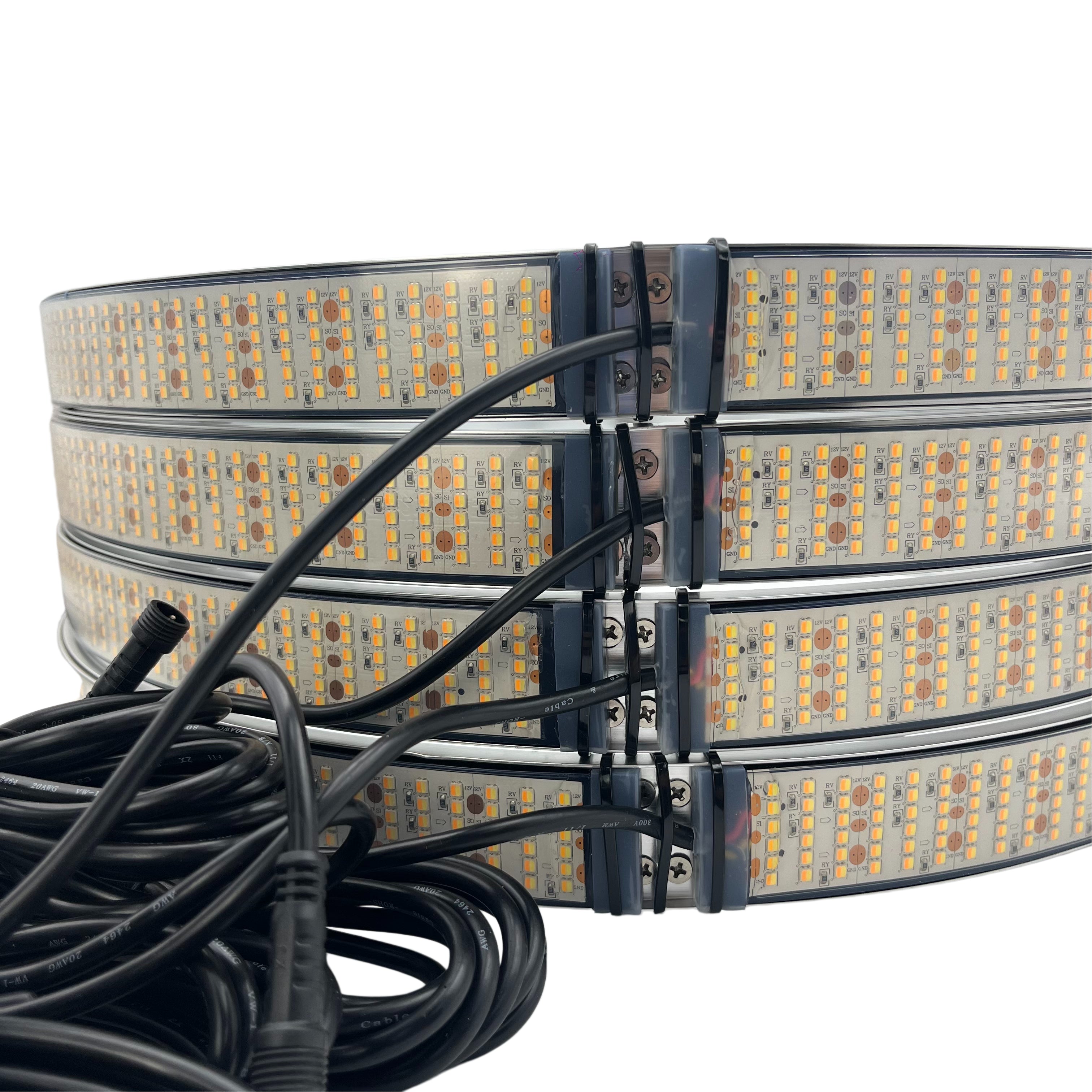 6 ROW WHITE&AMBER (single side)