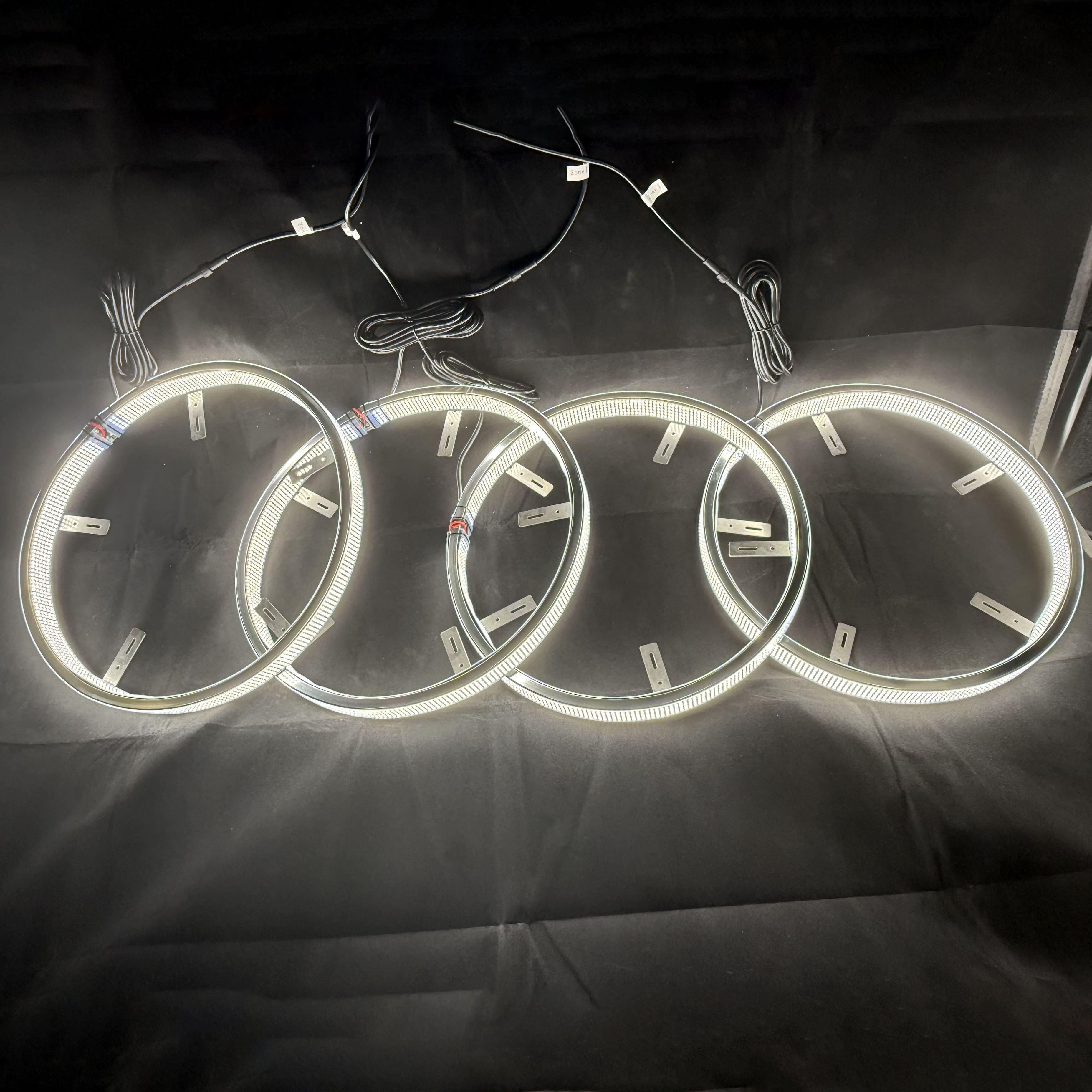5 ROW WHITE (dual side) Wheel Light Kit